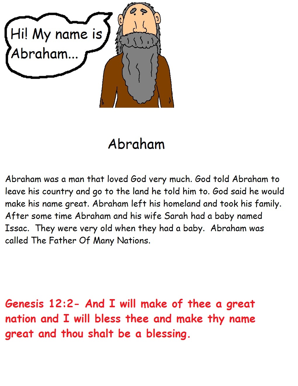 Printable Lesson Plans For Abraham From The Bible